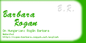 barbara rogan business card